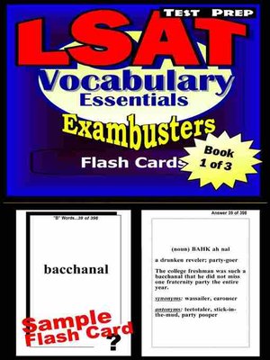 cover image of LSAT Test Prep Essential Vocabulary - Exambusters Flash Cards - Workbook 1 of 3